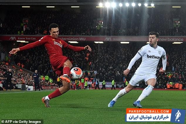 الکساندر آرنولد مدافعان جوان لیورپول یک بار دیگر نمایش فوق العاده ای ارائه داده و نقش مهمی در برتری 2-3 لیورپول برابر وستهام ایفا کردند.