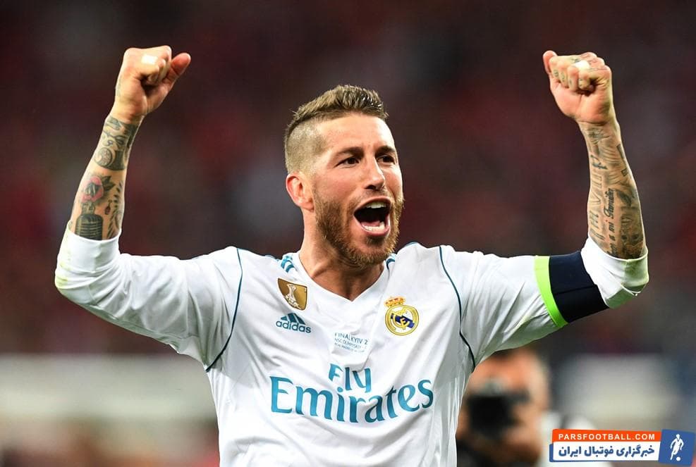 تصویری از سرخیو راموس در حال تماشای فینال سال 2014 لیگ قهرمانان