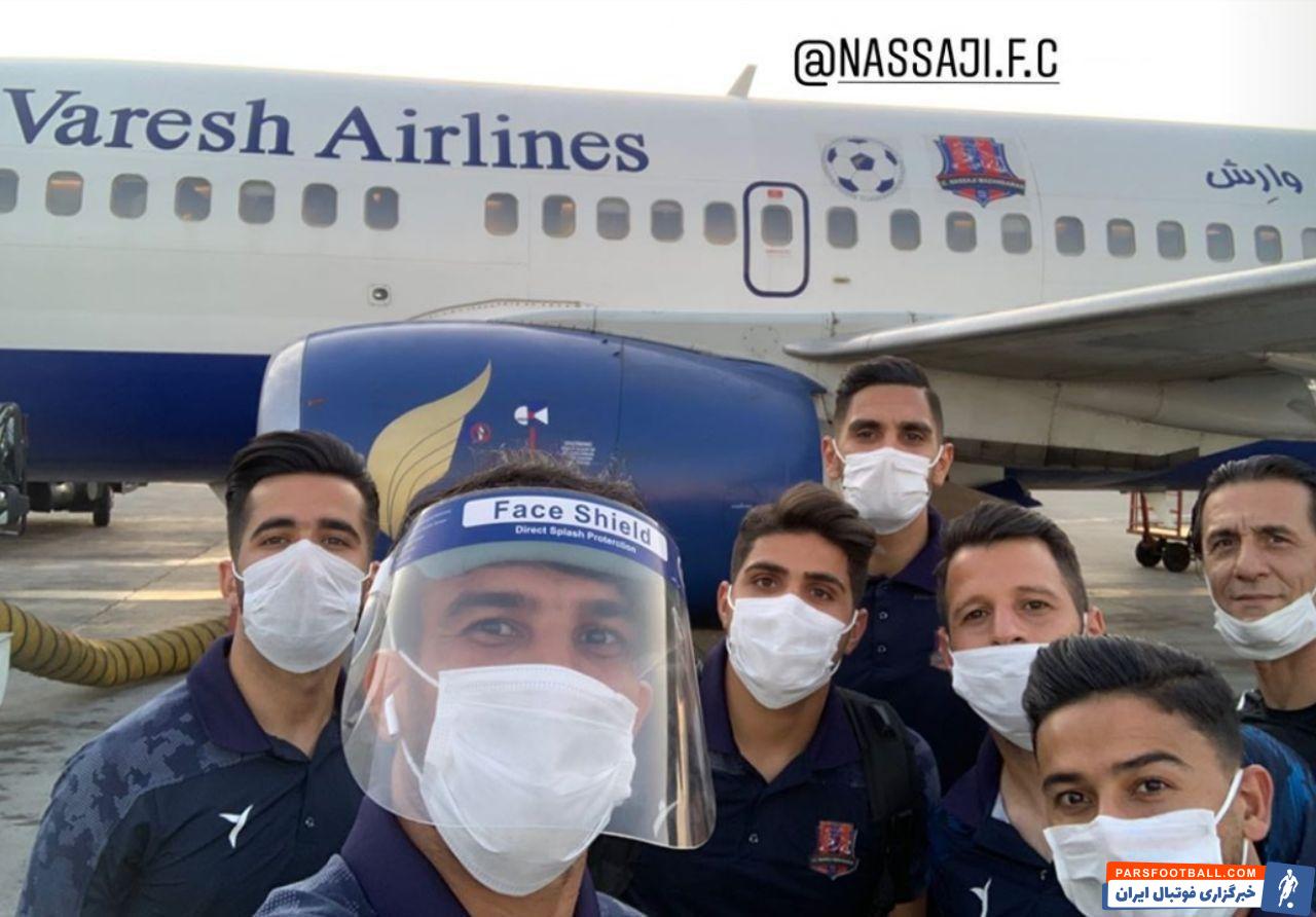 حسین ماهینی مدافع راست نساجی که به منظور بازی با صنعت نفت به آبادان سفر کرده است در این سفر علاوه بر ماسک از گارد ویژه محافظت ...