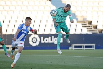 تنها 9 دقیقه از بازی رئال مادرید و لگانس گذشته بود که سرخیو راموس روی سانتر ایسکو و با ضربه سر توانست دروازه لگانس را در ال بوتارکه باز کند.