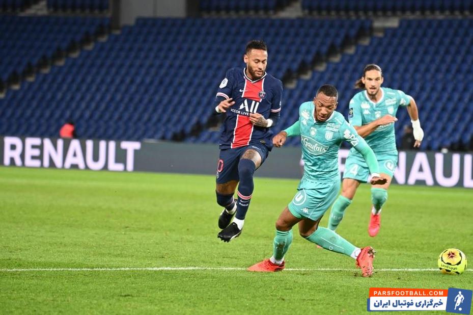 گلزنی نیمار و پیروزی 6 بر 1 پاری سن ژرمن مقابل آنژه