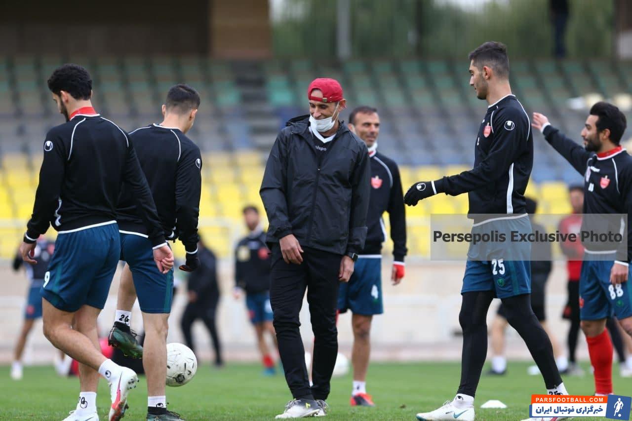 یحیی گل محمدی و حامد لک در تمرین پرسپولیس