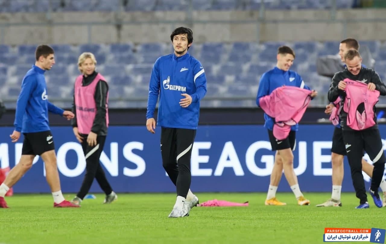 بازگشت سردار آزمون به تمرینات زنیت برای بازی با لاتزیو