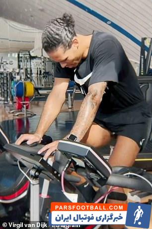 انتشار فیلمی از ویرژیل فن دایک که او را در حال تمرین با دوچرخه ثابت نشان می دهد هواداران لیورپول را به بازگشت سریعتر او امیدوار کرد.