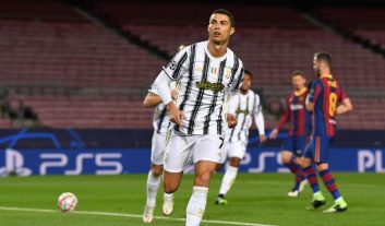 کریستیانو رونالدو ، فوقستاره پرتغالی یوونتوس مثل دوران حضورش در رئالمادرید، با پیراهن بانویپیر هم در نوکمپ گل زد.