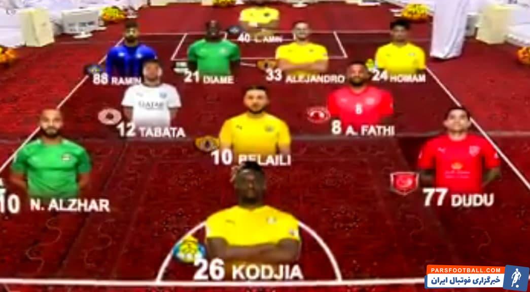 در این تیم رامین رضاییان مدافع ایرانی السیلیه در اولین بازی خود مقابل الریان نمایش خوبی داشت و در تیم منتخب هفته قرار گرفت.