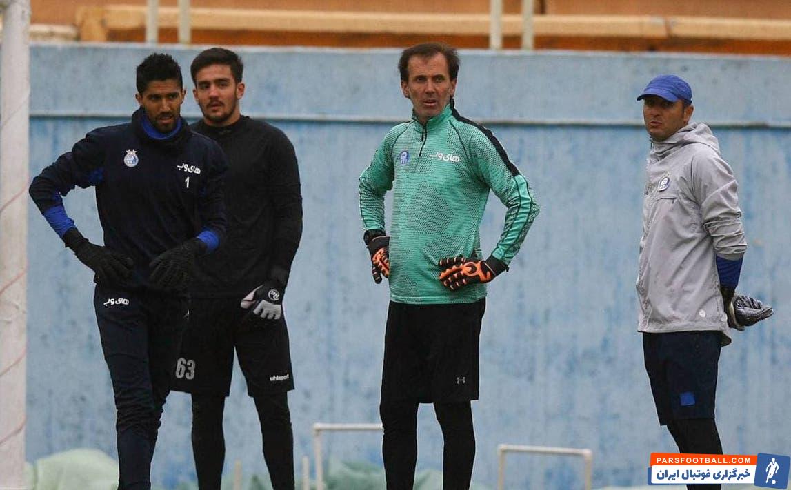 حضور امیرحسین بیات در تمرین استقلال