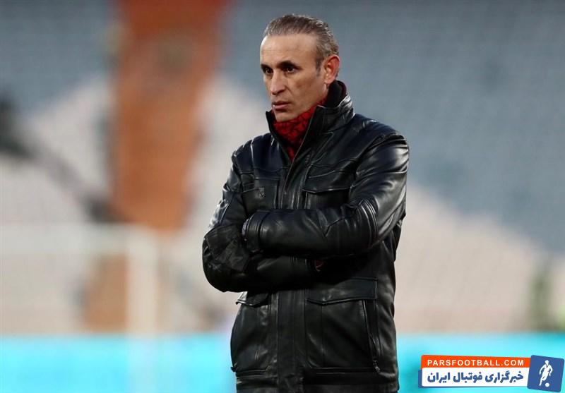 یحیی گل محمدی سرمربی پرسپولیس پیش از بازی با تراکتور