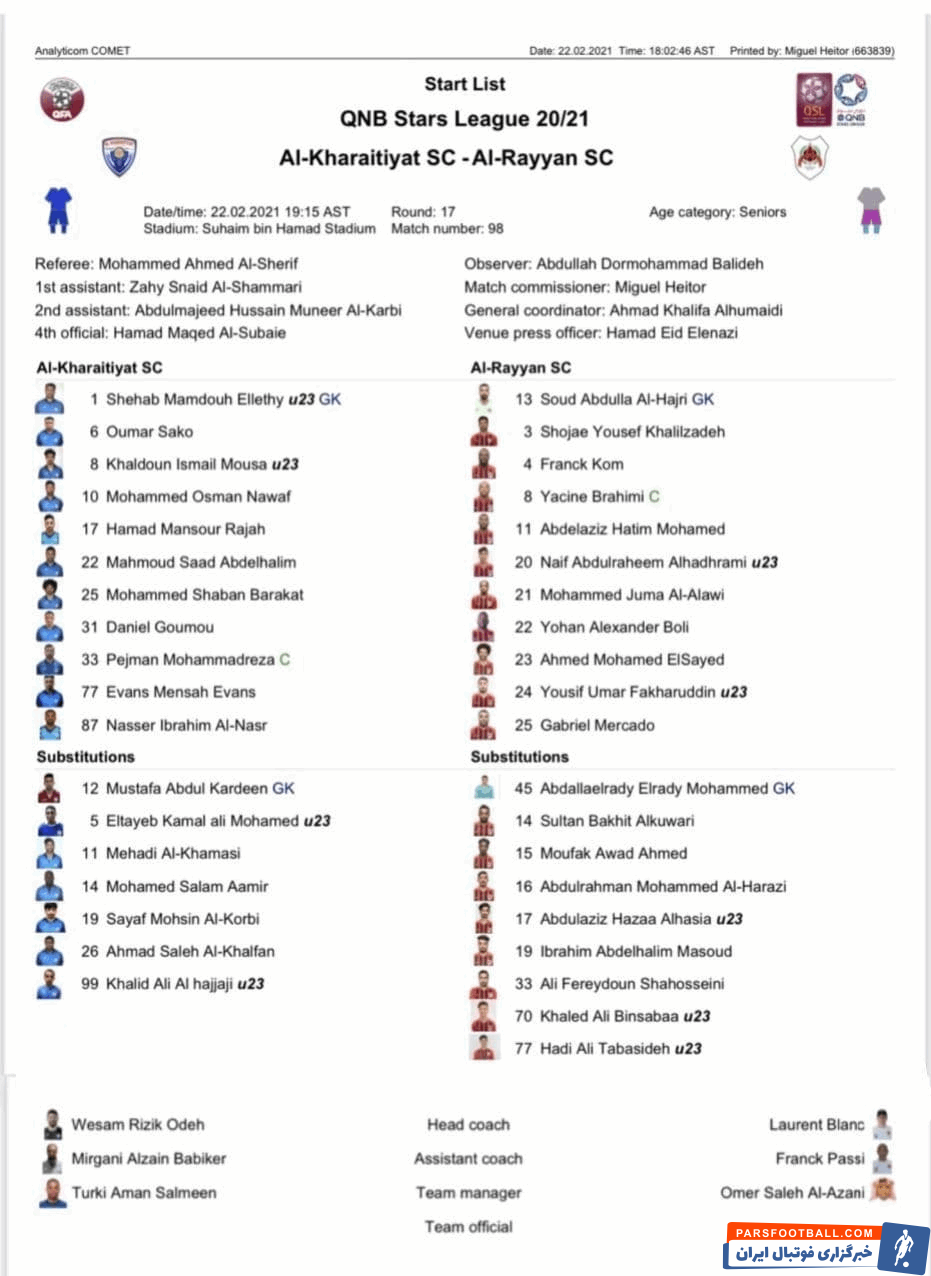 رقابت شجاع خلیل زاده با یک استقلالی در قطر