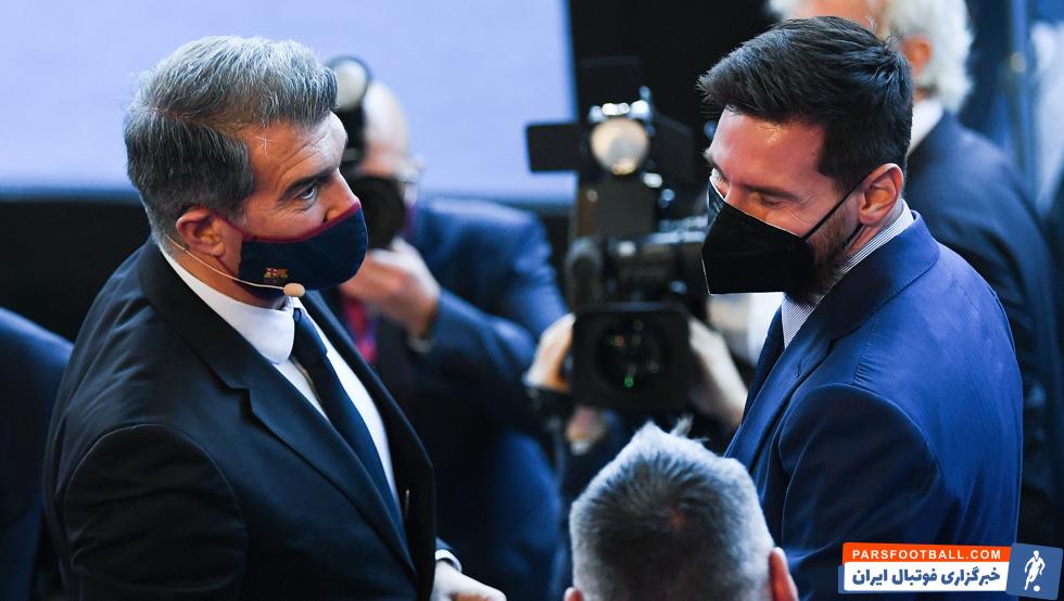 عکس ؛ رابطه نزدیک و صمیمانه لیونل مسی و مدیر جدید بارسلونا