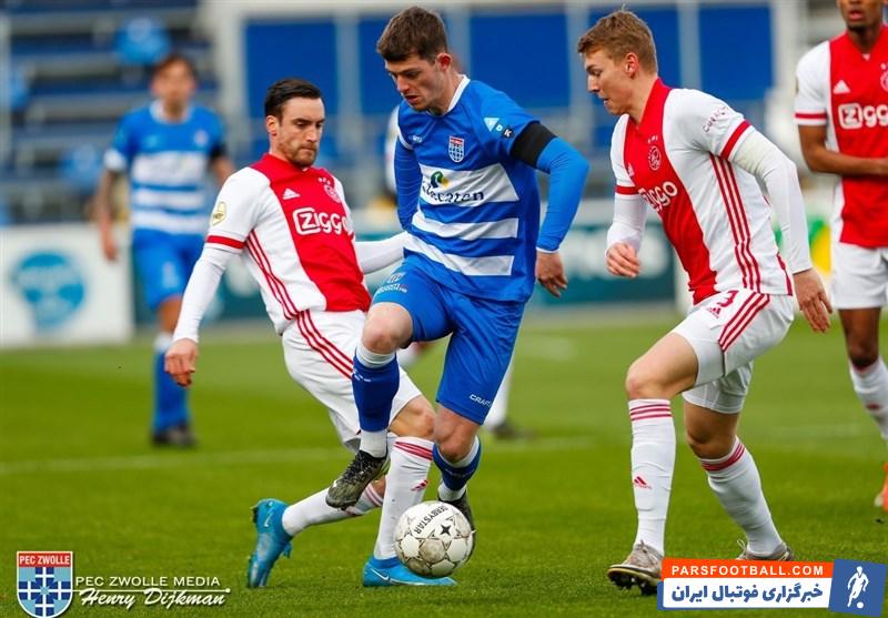 زووله 0 - 2 آژاکس ، در شب نیمکت نشینی رضا قوچان نژاد