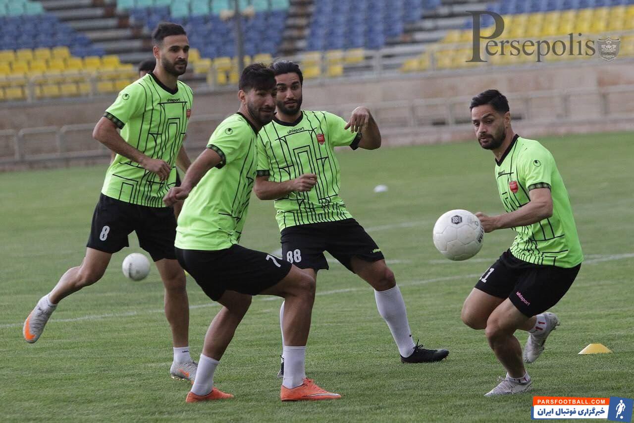 حضور احمد نوراللهی ستاره مصدوم پرسپولیس در تمرینات گروهی شاگردان گل محمدی