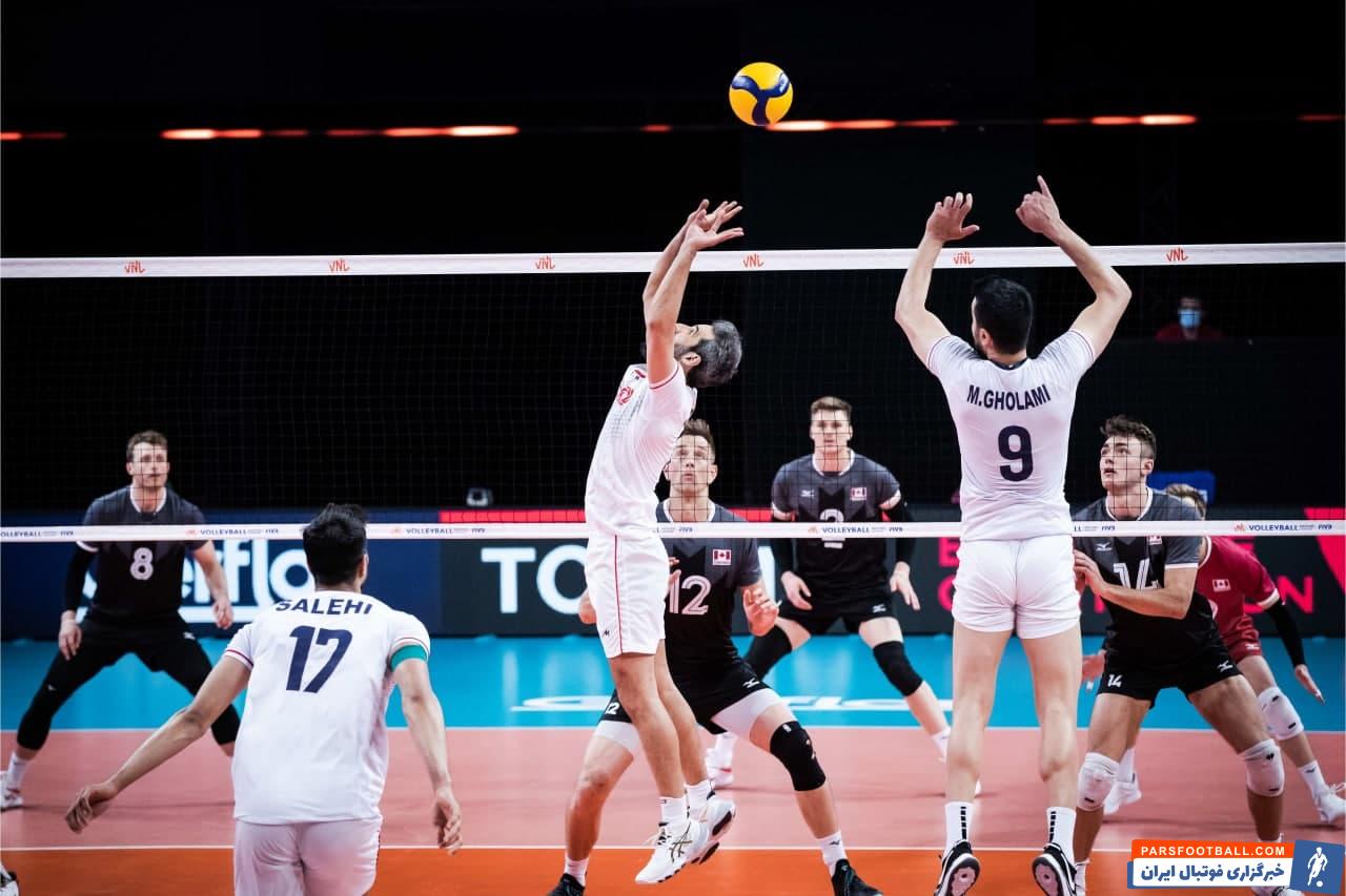 پیروزی 3-1 تیم ملی مقابل کانادا در آغاز هفته دوم لیگ ملت های والیبال