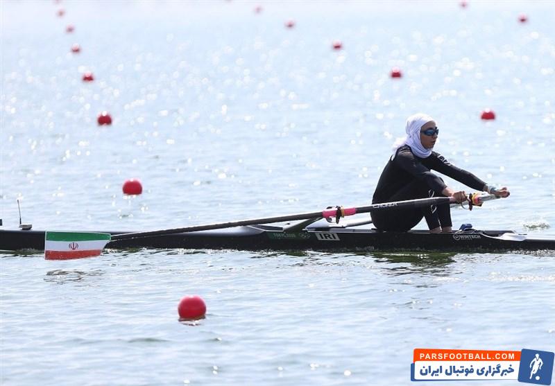 نازنین ملایی ، قایقران ایرانی که اولین نماینده ایران در المپیک توکیو بود ، موفق شد در گروه خود سوم شود و به یک چهارم نهایی بازی راه پیدا کند.