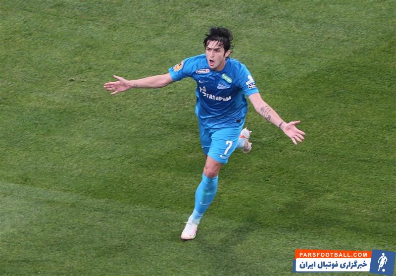 سومین پیروزی متوالی زنیت در لیگ برتر روسیه با دبل سردار آزمون مقابل کراسنودار