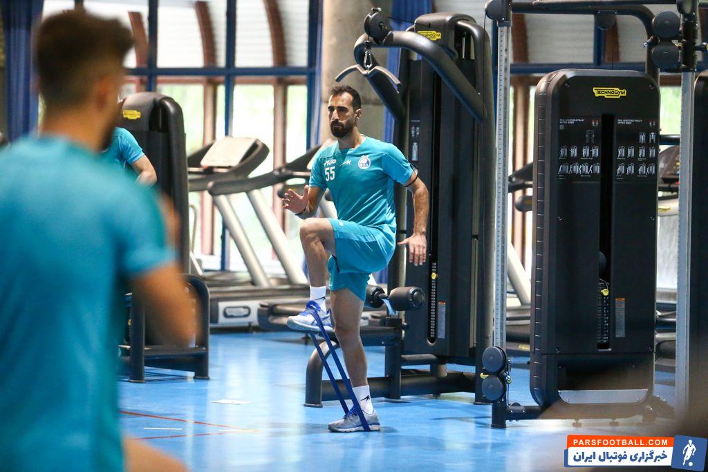 تمرینات فشرده امین قاسمی نژاد برای رسیدن به بازی با الهلال