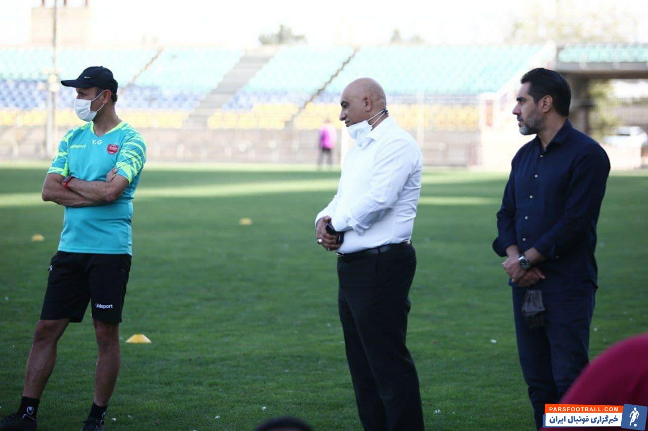چهره درهم یحیی گل محمدی در دیدار با سرپرست پرسپولیس