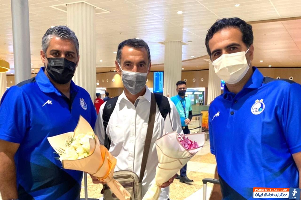 گابریله پین با استقبال استقلالی ها وارد دبی شد ؛ خوشامدگویی صالح مصطفوی و فرزاد مجیدی به مربی جدید