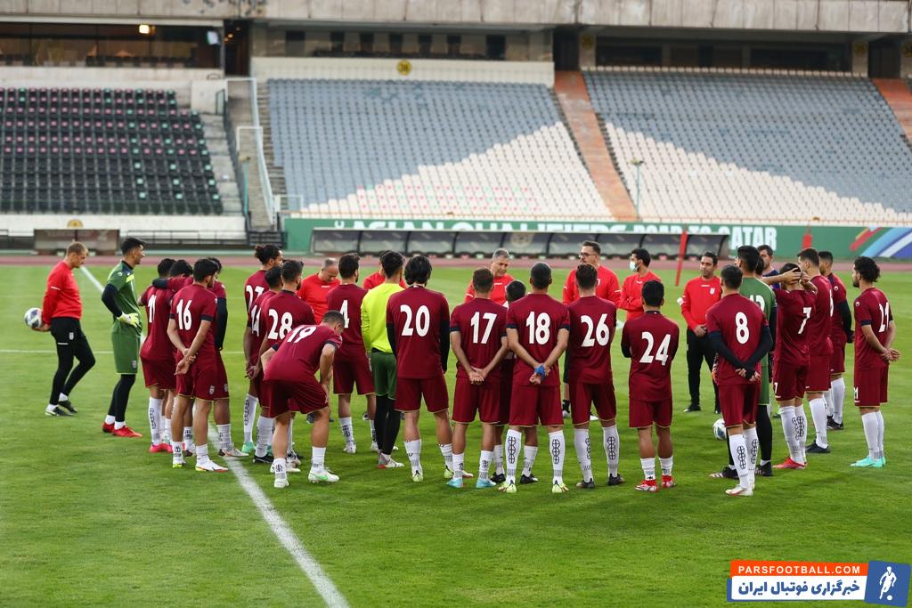 برگزاری تمرین تیم ملی ایران در ورزشگاه آزادی برای بازی با کره جنوبی