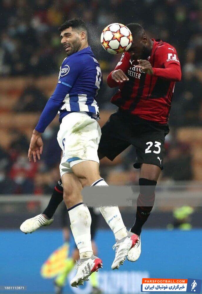 مهدی طارمی ملی پوش ایرانی پورتو در جریان بازی تیمش در لیگ قهرمانان اروپا ۸۵ دقیقه در سن سیرو مقابل میلان بازی کرد اما از زدن گل ناکام ماند.