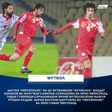 صبح امرز اخباری غیررسمی مبنی بر پیوستن وحدت هنانوف و منوچهر صفروف دو بازیکن استقلال تاجیکستان به باشگاه پرسپولیس ایران خبر داده بودند