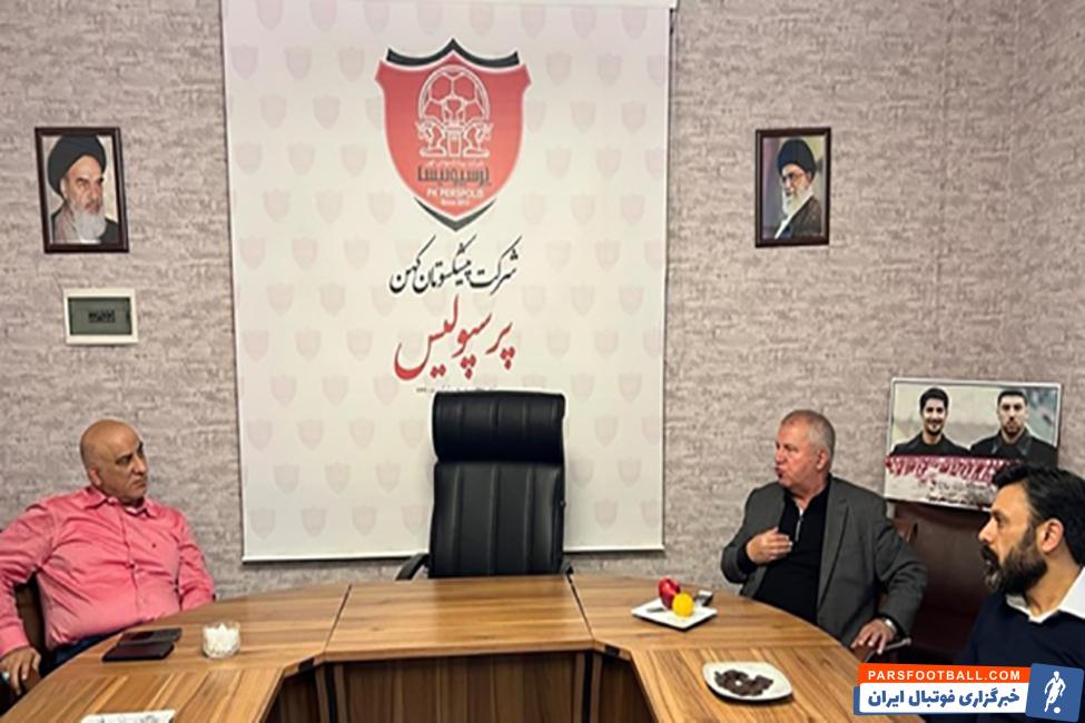 مجید صدری رئیس هیأت مدیره باشگاه پرسپولیس با علی پروین دیدار کرد