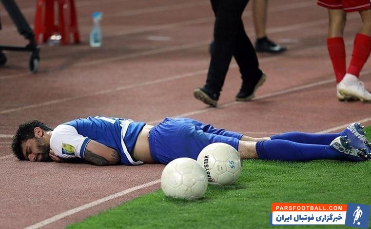مصدومیت محمد دانشگر در بازی استقلال و نود ارومیه