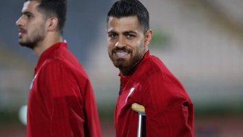 مرتضی پورعلی گنجی مدافع تیم ملی در تمرینات تیم پرسپولیس حضور پیدا کرد