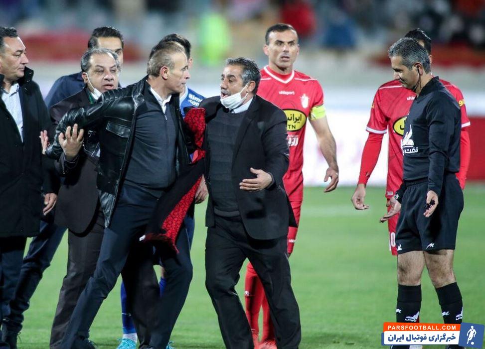 ضربه یحیی گل محمدی به داور ؛ سرمربی عصبانی پرسپولیس در آستانه محرومیت