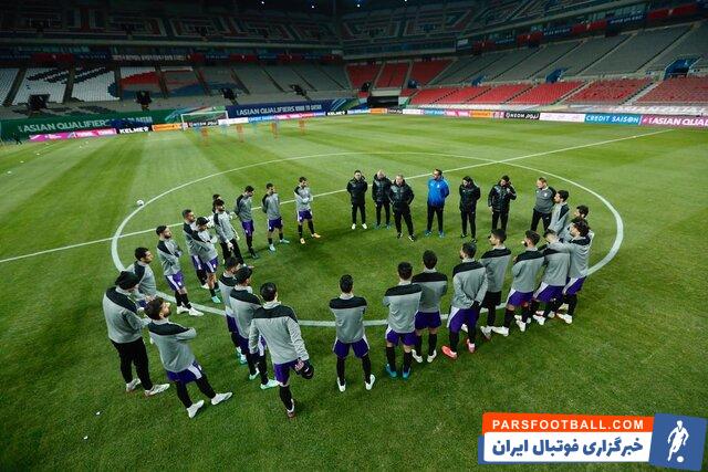 آخرین تمرین ملی فوتبال ایران در ورزشگاه جام جهانی سئول پیش‌ از دیدار با کره جنوبی