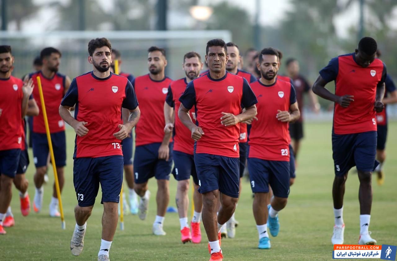 اولین تمرین فولاد خوزستان در جده با حضور آرش رضاوند و مهدی شیری